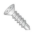 Newport Fasteners Self-Drilling Screw, #14 x 1 in, 410 Stainless Steel Flat Head Phillips Drive, 300 PK 669540-300